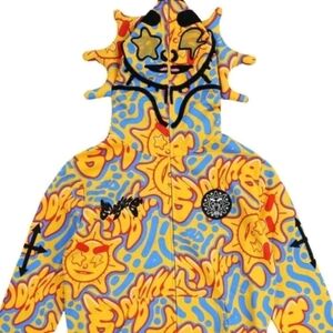 Glo Gang Y2K Streetwear Colorful Graphic Men's Lightweight Jacket